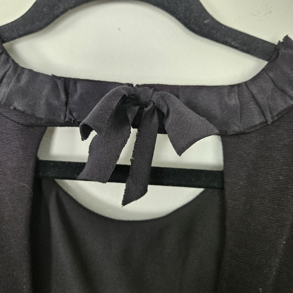 Rebecca Taylor black pearl embellished shift mini dress size 4 - Picture 8 of 10